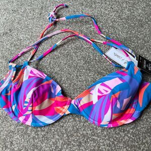 NWT Salt + Cove Swim Womens sz L Large 12 Neon Bright‎ 80s Retro Abstract Artsy